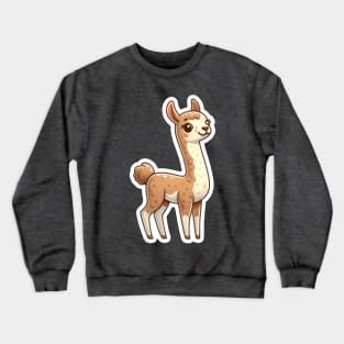 Llama Kawaii Graphic Splash of Forest Frolics and Underwater Whimsy! Crewneck Sweatshirt